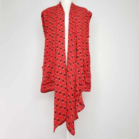 silence + noise Tops - UO Silence + Noise red kimono vest